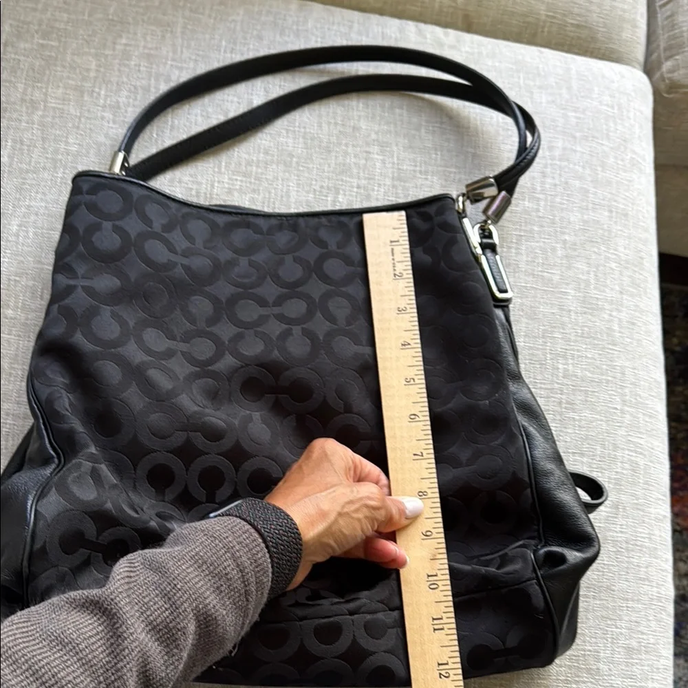 Coach Madison Black Shoulder Bag with Signature Monogram - Picture 7 of 7